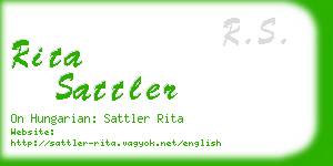 rita sattler business card